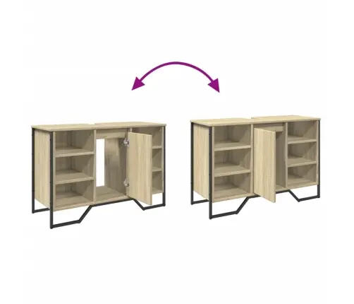 Spintelė Praustuvui, Ąžuolo, 91X35X60cm Apdirbta Mediena