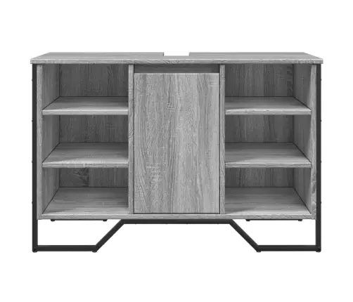 Izlietnes Skapītis, Pelēks, 91X35X60 Cm, Inženierijas Koks Vidaxl