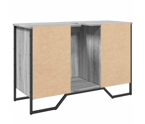 Izlietnes Skapītis, Pelēks, 91X35X60 Cm, Inženierijas Koks Vidaxl