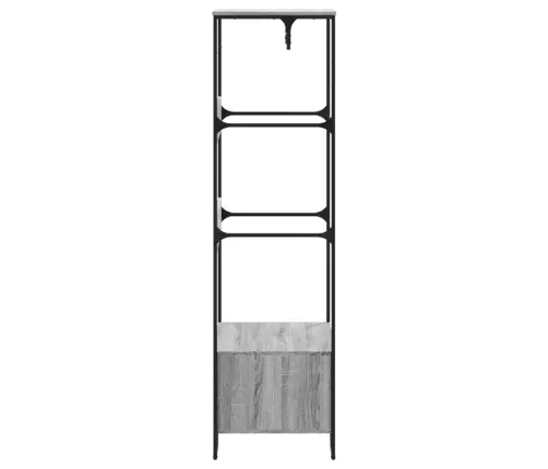 Drēbju Skapis, Pelēka Ozola, 90X50X180 Cm, Inženierijas Koks Vidaxl