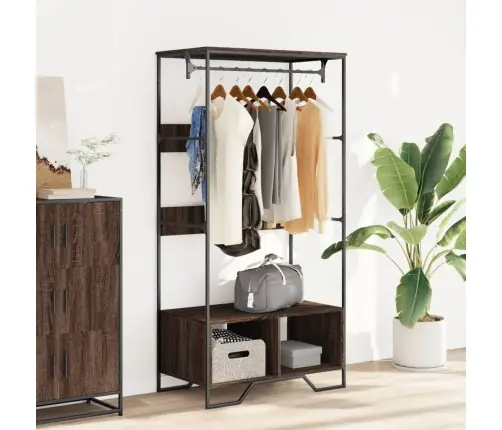 Drēbju Skapis, Ozolkoka Krāsa, 90X50X180 Cm, Inženierijas Koks Vidaxl