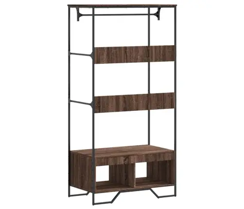 Drēbju Skapis, Ozolkoka Krāsa, 90X50X180 Cm, Inženierijas Koks Vidaxl