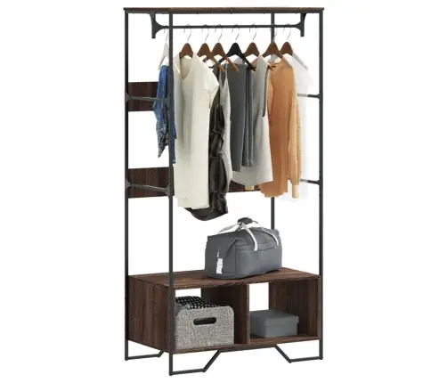 Drēbju Skapis, Ozolkoka Krāsa, 90X50X180 Cm, Inženierijas Koks Vidaxl