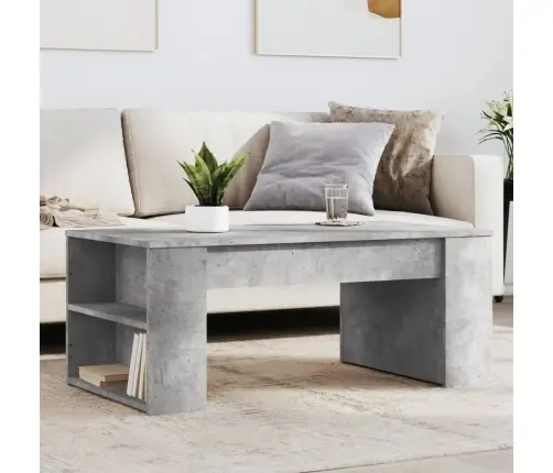 Kavos Staliukas, Betono Pilkas, 102X55X42cm Apdirbta Mediena