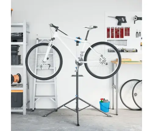 Velosipēdu Remonta Statīvs, Salokāms, 108-188 Cm Zils Tērauds Vidaxl