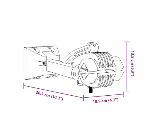 Velosipēdu Remonta Statīvs Pie Sienas Stiprināms Tērauds Vidaxl