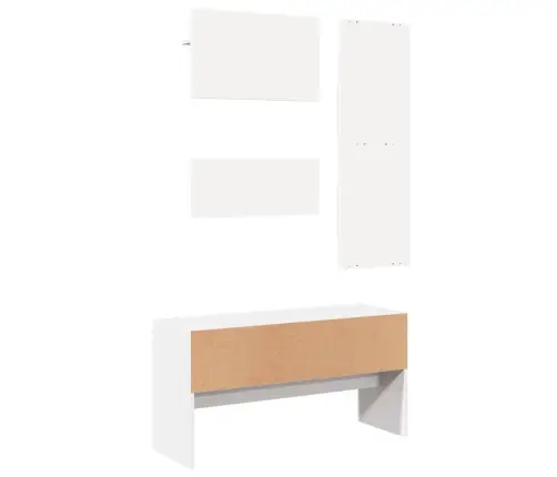 4-Daļīgs Koridora Mēbeļu Komplekts, Balts, Inženierijas Koks Vidaxl