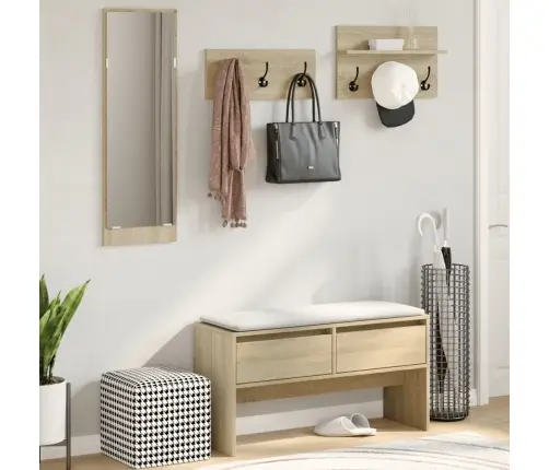 4-Daļīgs Koridora Mēbeļu Komplekts, Ozolkoka Krāsa, Koks Vidaxl