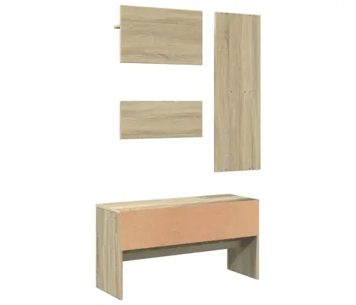 4-Daļīgs Koridora Mēbeļu Komplekts, Ozolkoka Krāsa, Koks Vidaxl