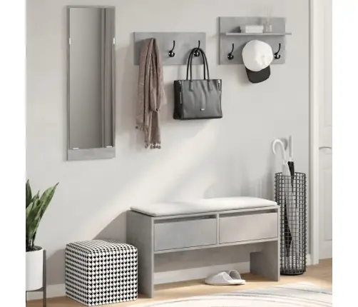 4-Osaline Esiku Mööblikomplekt, Betoonhall, Tehispuit