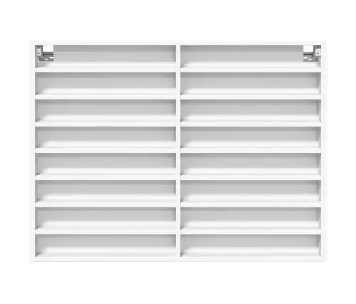 Vitrīnas Skapis, Balts, 100X8,5X75 Cm, Inženierijas Koks Vidaxl