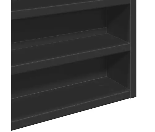 Vitrīnas Skapis, Melns, 100X8,5X50 Cm, Konstruēts Koks Vidaxl