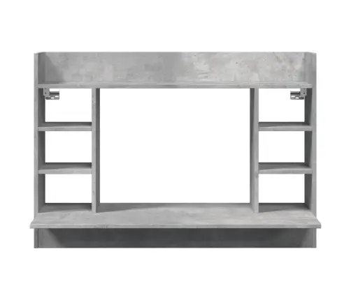 Sieninis Rašomasis Stalas, Betono Pilkas, 105X48X75cm Mediena