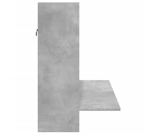 Sieninis Rašomasis Stalas, Betono Pilkas, 105X48X75cm Mediena