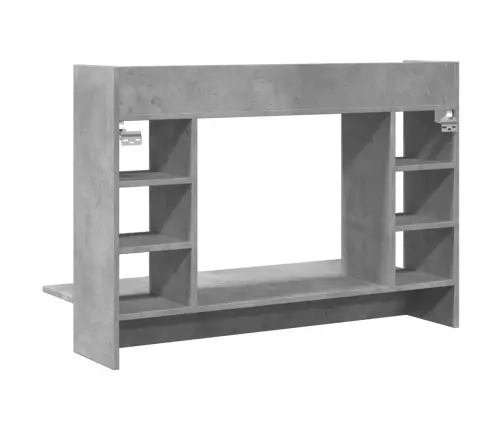 Sieninis Rašomasis Stalas, Betono Pilkas, 105X48X75cm Mediena