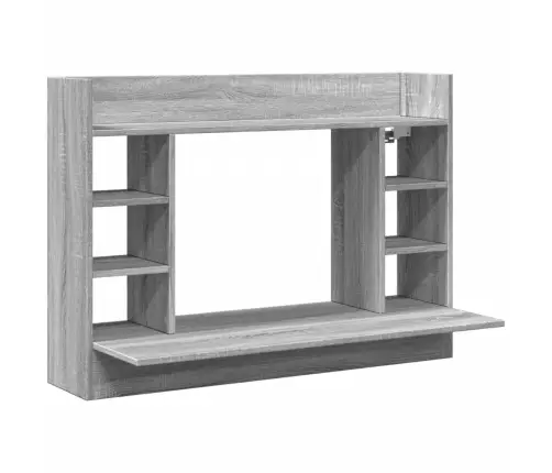 Seinale Kinnitatav Kirjutuslaud, Hall, 105X48X75 cm Tehispuit