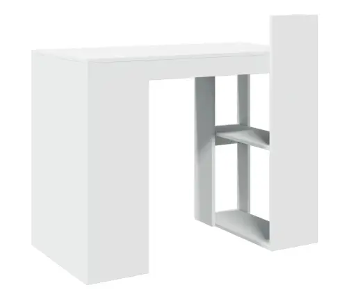 Biuro Stalas, Baltos Spalvos, 103,5X56,5X94cm Apdirbta Mediena