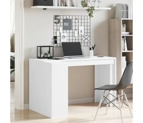 Rakstāmgalds, Balts, 123,5X73,5X75 Cm, Inženierijas Koks Vidaxl