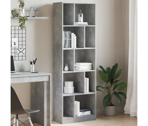 Raamaturiiul, Betoonhall, 57X28,5X174 cm Tehispuit