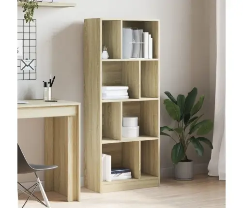 Grāmatplaukts, Ozola Krāsa, 57X28,5X141 Cm, Inženierijas Koks Vidaxl