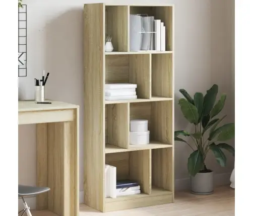 Grāmatplaukts, Ozola Krāsa, 57X28,5X141 Cm, Inženierijas Koks Vidaxl