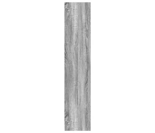 Grāmatplaukts, Pelēka Koka, 57X28,5X141 Cm, Inženierijas Koks Vidaxl