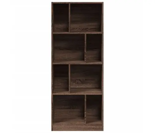 Grāmatplaukts, Brūna Ozola, 57X28,5X141 Cm, Inženierijas Koks Vidaxl