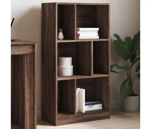 Grāmatplaukts, Brūna Ozola, 57X28,5X107,5 Cm, Inženierijas Koks Vidaxl