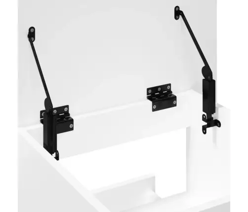 Tribūna Su Ratukais Ir Stalčiumi, Balta, 55X55X107cm Mediena