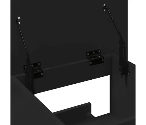 Tribūna Su Ratukais Ir Stalčiumi, Juoda, 55X55X107cm Mediena