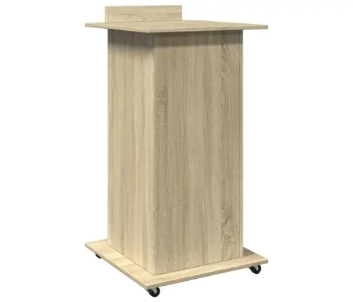 Tribūna Su Ratukais Ir Stalčiumi, Ąžuolo, 55X55X107cm Mediena