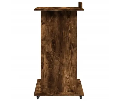 Tribūna Su Ratukais Ir Stalčiumi, Ruda, 55X55X107cm Mediena