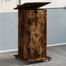 Lektora Galds Ar Riteņiem Un Atvilktni, Ozola, 55X55X107 Cm Vidaxl