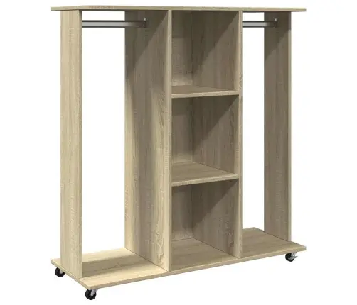 Skapis Ar Riteņiem, 102X38X110 Cm, Ozolkoka, Inženierijas Koks Vidaxl