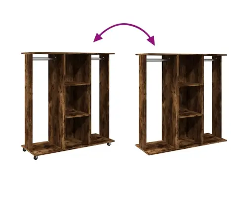 Skapis Ar Riteņiem, 102X38X110 Cm, Ozolkoka, Inženierijas Koks Vidaxl