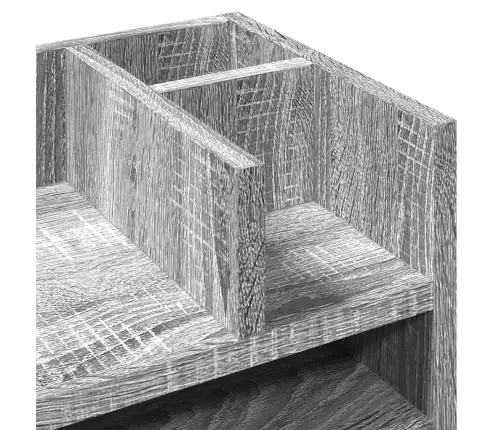 Rakstāmgalda Organizators, Pelēka Ozola, 44,5X24X25 Cm, Koks Vidaxl