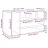 Rakstāmgalda Organizators, Ozolkoka, 44,5X24X25 Cm, Koks Vidaxl