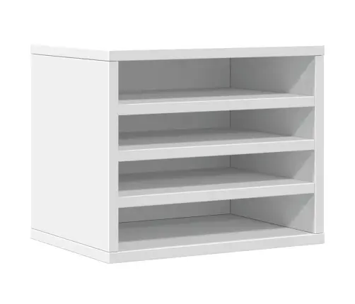 Rakstāmgalda Organizators, Balts, 36X26X29,5 Cm, Koks Vidaxl