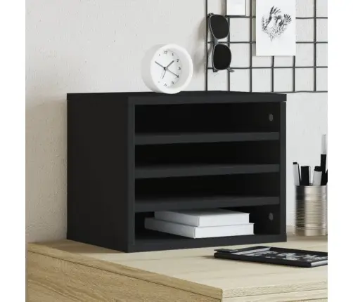 Kirjutuslaua Korrastaja, Must, 36 X 26 X 29,5 cm Tehispuit