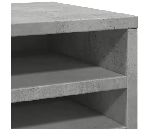 Rakstāmgalda Organizators, Betona Pelēks, 36X26X29,5 Cm, Koks Vidaxl