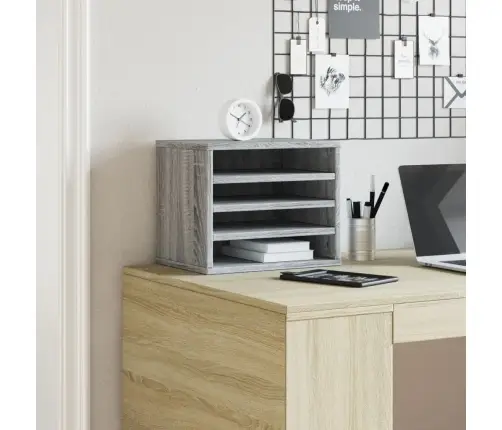 Rašomojo Stalo Lentyna, Pilka Ąžuolo, 36X26X29,5cm Mediena