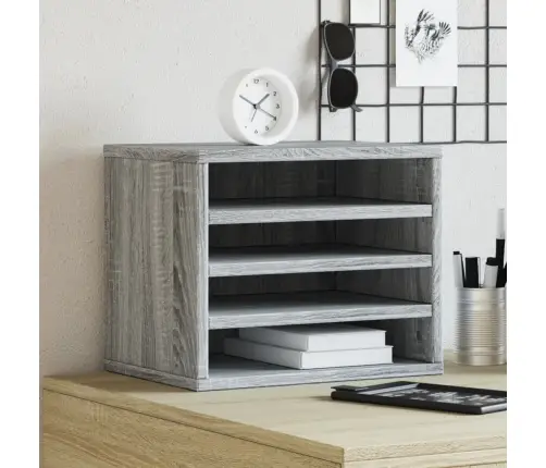 Rakstāmgalda Organizators, Pelēka Ozola, 36X26X29,5 Cm, Koks Vidaxl