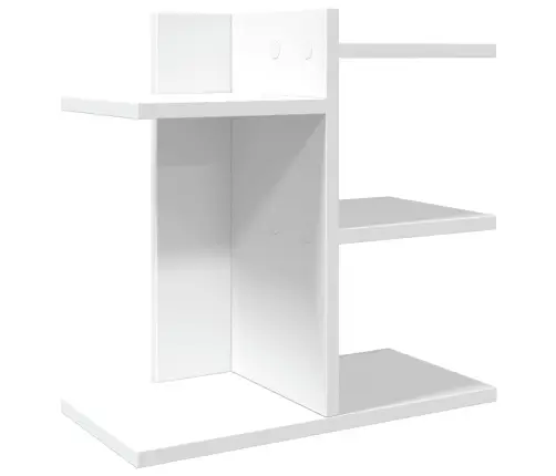 Rakstāmgalda Organizators, Balts, 42X21,5X42 Cm, Koks Vidaxl