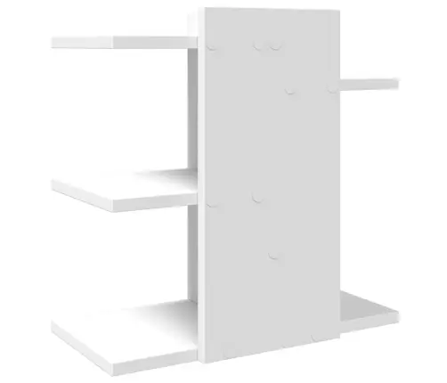 Rakstāmgalda Organizators, Balts, 42X21,5X42 Cm, Koks Vidaxl