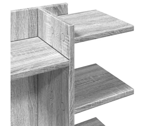 Rakstāmgalda Organizators, Pelēka Ozola, 42X21,5X42 Cm, Koks Vidaxl