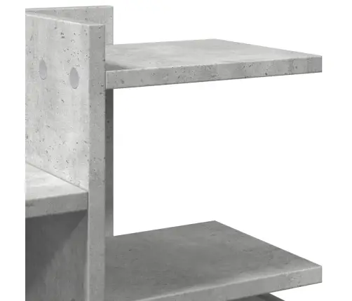 Rakstāmgalda Organizators, Betona Pelēks, 49X20X52,5 Cm, Koks Vidaxl