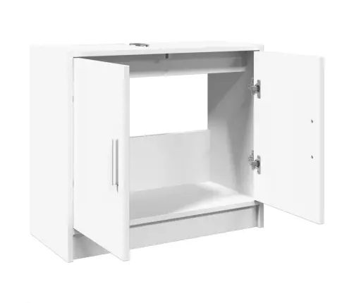 Izlietnes Skapītis, Balts, 63X29X55 Cm, Inženierijas Koks Vidaxl