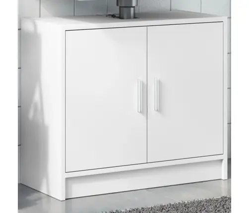 Izlietnes Skapītis, Balts, 63X29X55 Cm, Inženierijas Koks Vidaxl