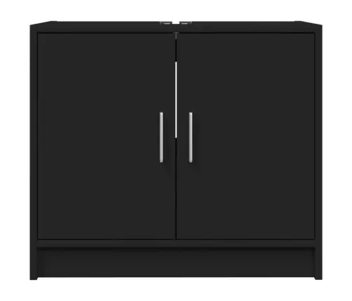 Izlietnes Skapītis, Melns, 63X29X55 Cm, Inženierijas Koks Vidaxl