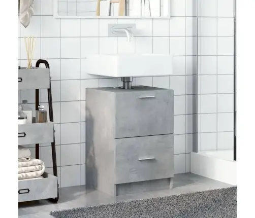 Izlietnes Skapītis, Betonpelēks, 40X37X59 Cm, Inženierijas Koks Vidaxl